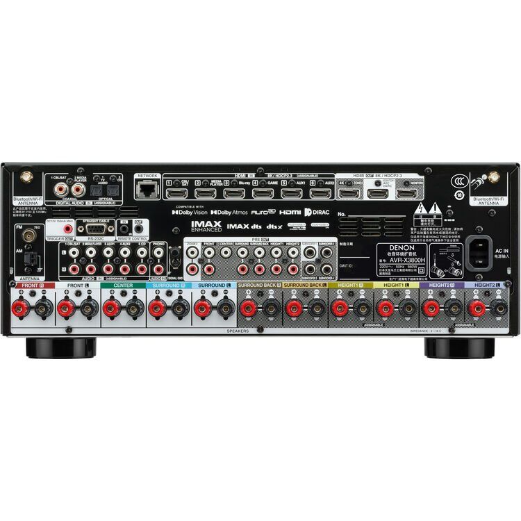 Receiver Denon AVR-X3800H 9.4 8K - Dolby Atmos - Vision - HDR10 eArc - 220V - Imagem 4