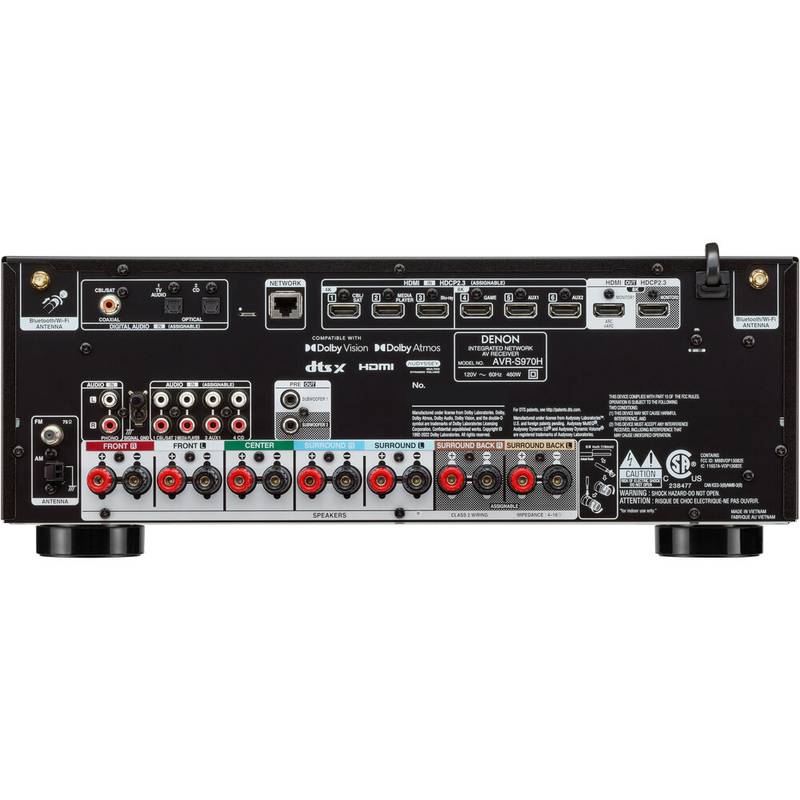 Receiver Denon AVR-S970H 7.2 8K - Dolby Atmos - DTS:X - 110V - Imagem 3
