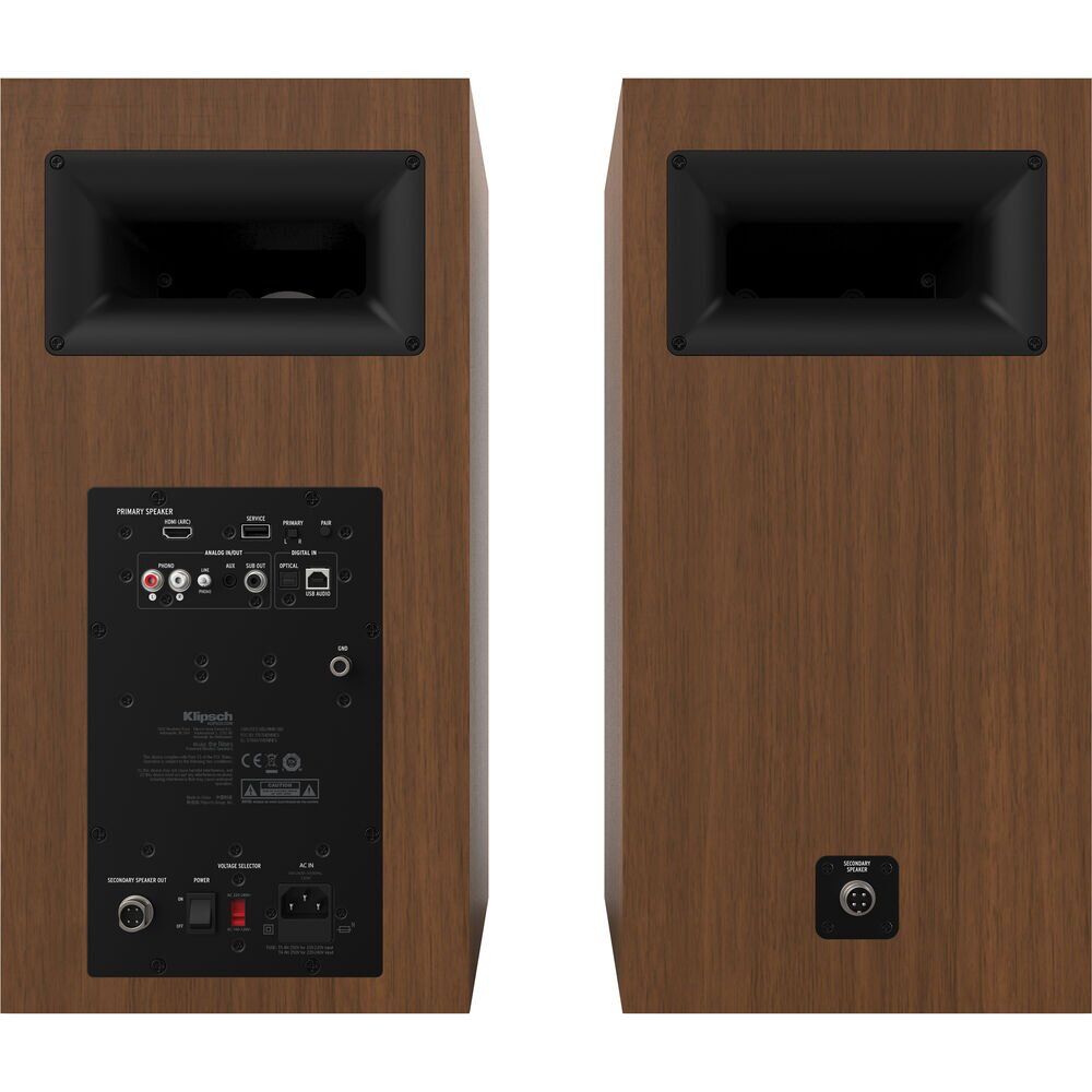 Caixa bookshelf amplificada Klipsch The Nines Walnut - Par - Imagem 5