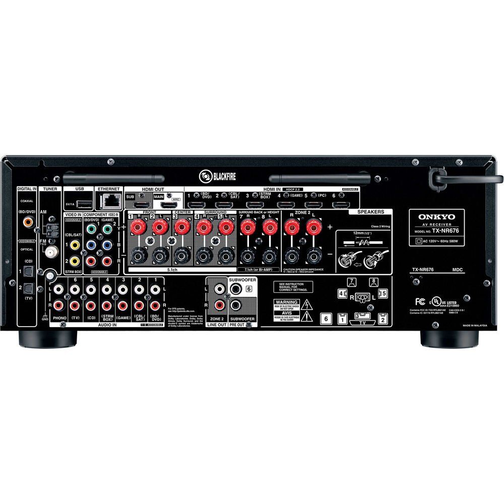Receiver Onkyo TX-NR676 7.2 Atmos HDR - Zona 2 - Imagem 3